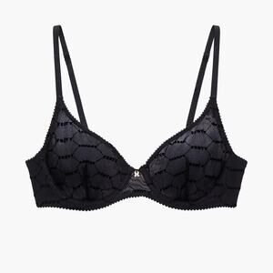Savage X Fenty Flocked Logo Demi Bra, 42DD